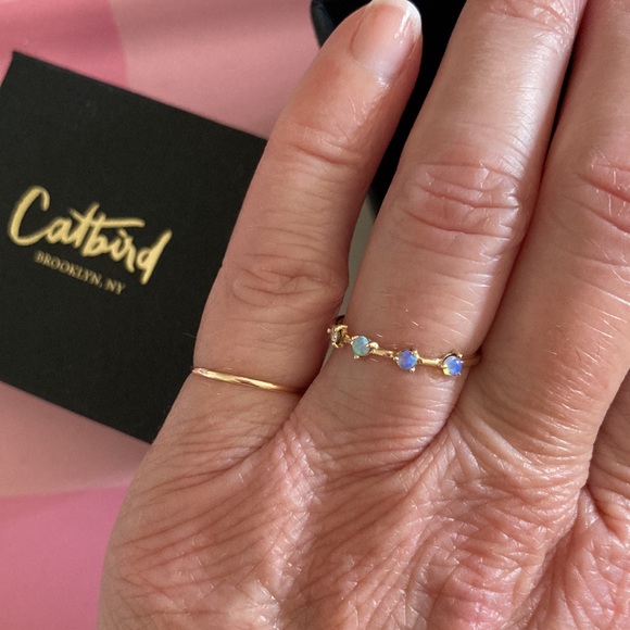 Offers Considered 🩵 Catbird WWake Four Step Opal and Diamond Ring - Picture 3 of 7